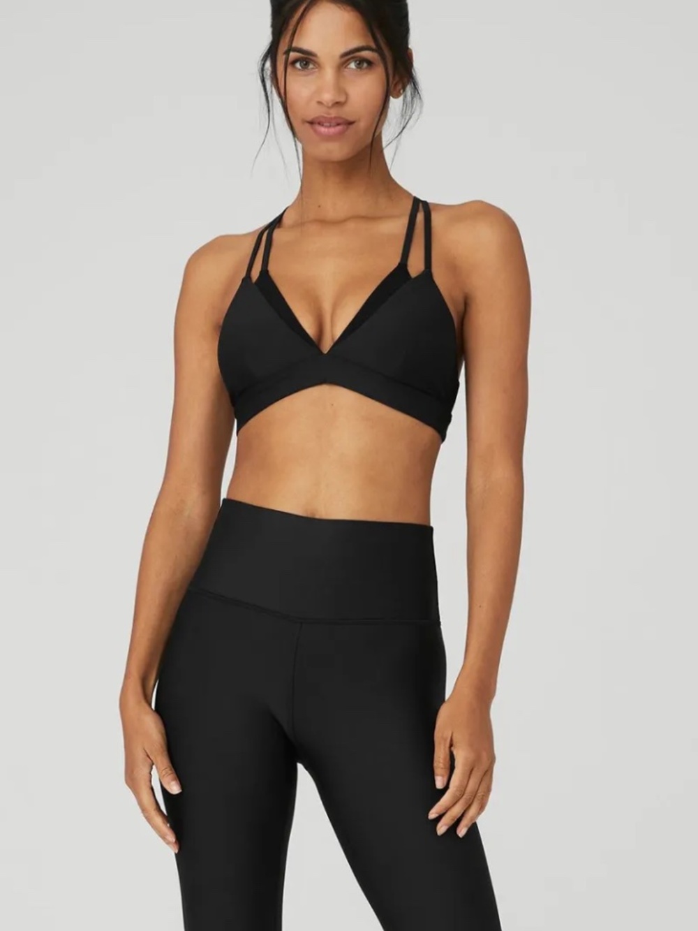 Alo Yoga Airlift Layer Up Bra - Black Small